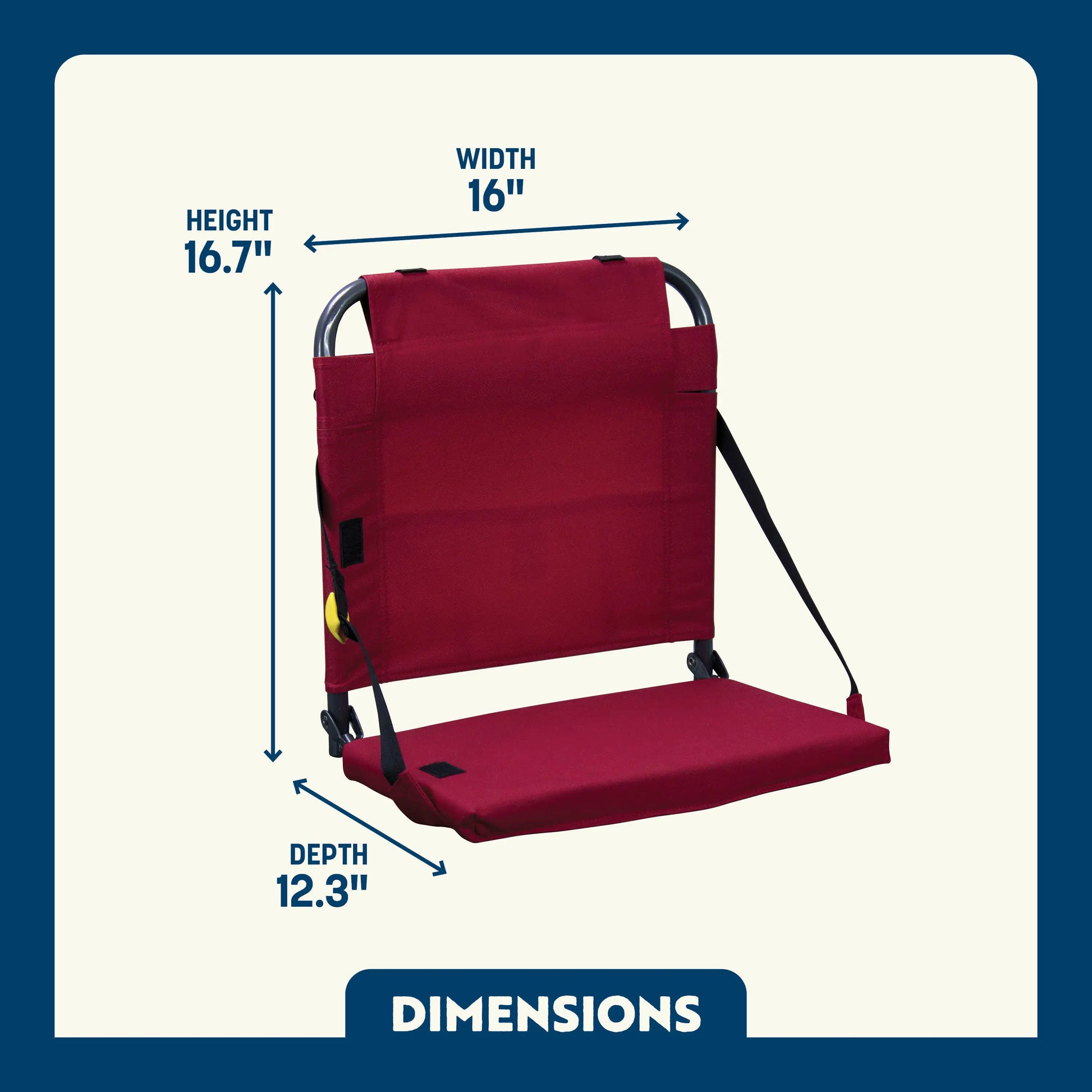 Ultra-Comfortable BleacherBack - Camp Rocker Chair for Fishing & Beach Trips Detail