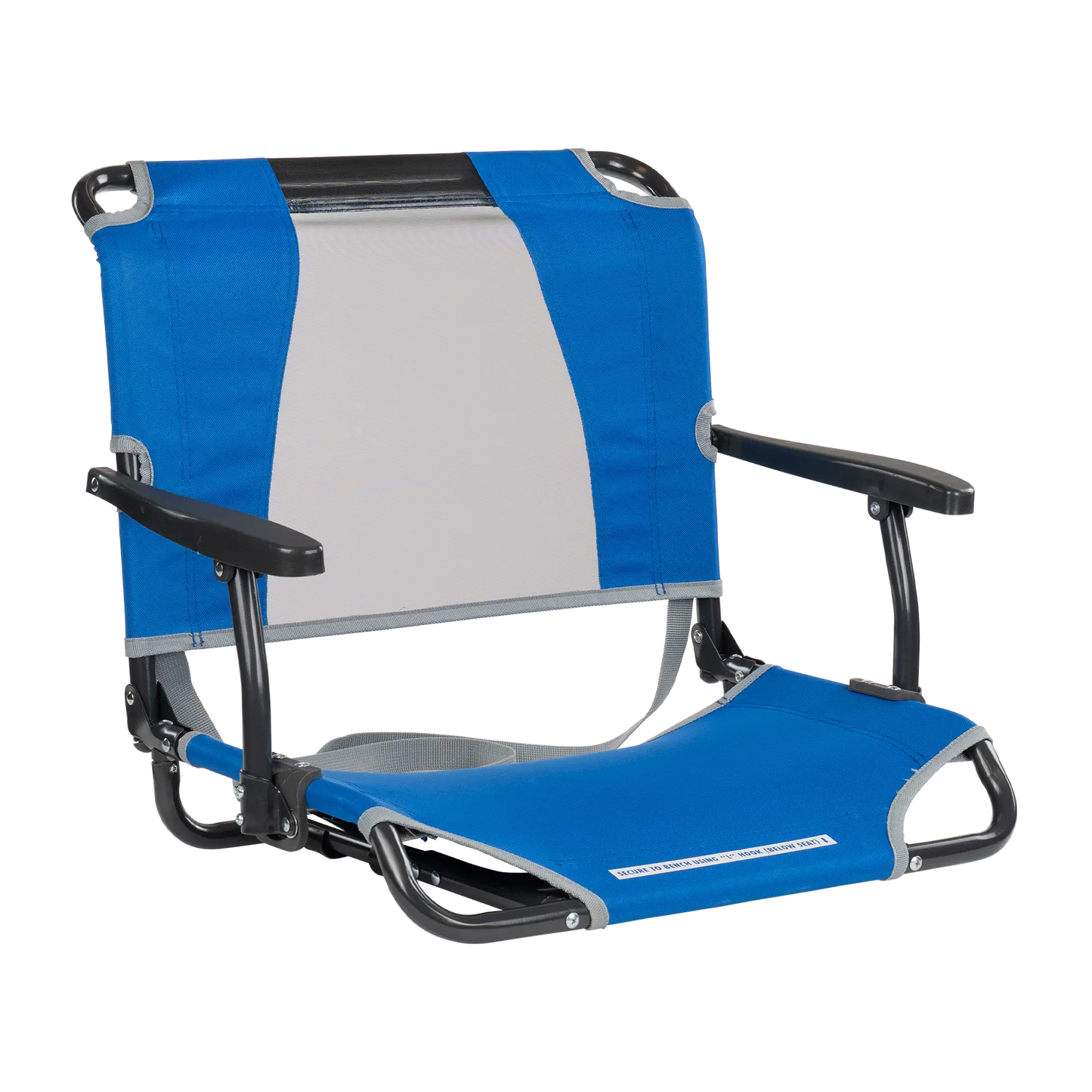 Premium All-Weather Big Comfort Stadium Chair with Armrests - Camp Rocker Chair for Fishing & Beach Trips - Royal Blue