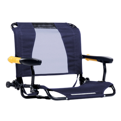 Ultra-Comfortable Stadium Rock-Cliner - Folding Rocking Chair - Perfect for Tailgating - Rich Blue