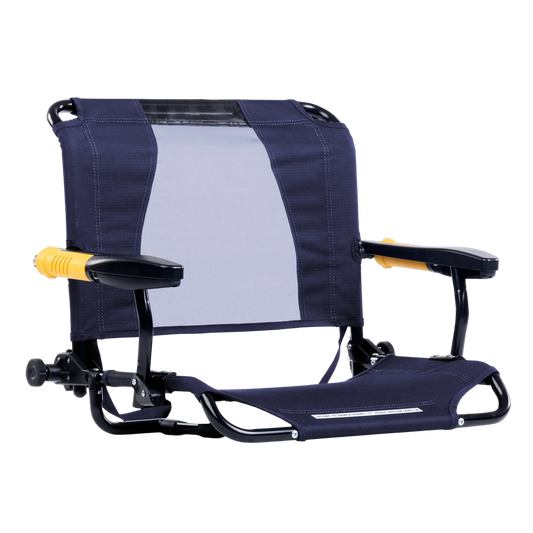 Ultra-Comfortable Stadium Rock-Cliner - Folding Rocking Chair - Perfect for Tailgating - Rich Blue