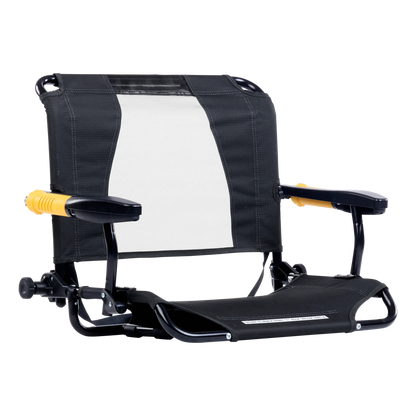 Ultra-Comfortable Stadium Rock-Cliner - Folding Rocking Chair - Perfect for Tailgating - Dark Charcoal