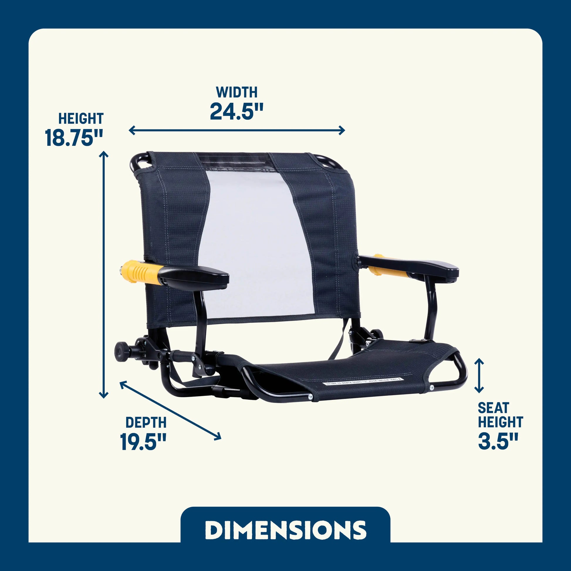 Ultra-Comfortable Stadium Rock-Cliner - Folding Rocking Chair - Perfect for Tailgating Detail