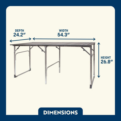 Heavy Duty Slim-Fold Table - Portable Camp Kitchen Table Counter Detail