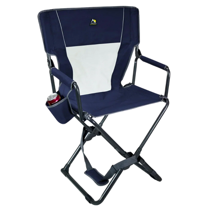 Ultra-Comfortable Xpress Director's Chair - Camp Rocker Chair for Fishing & Beach Trips - Indigo