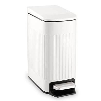 Classic TrashAid Slim Bathroom Trash Can with Lid Soft Close, Set