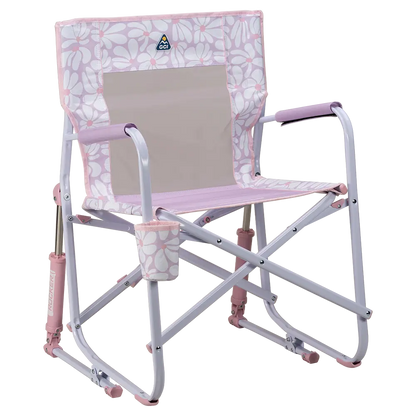 Ergonomic Portable Freestyle Rocker - Folding Rocking Chair - Perfect for Tailgating - Pink/Purple