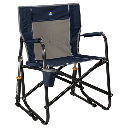 Ergonomic Portable Freestyle Rocker - Folding Rocking Chair - Perfect for Tailgating - Indigo