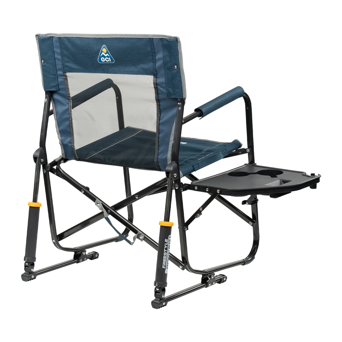 Foldable Freestyle Rocker with Side Table - Camp Rocker Chair for Fishing & Beach Trips Detail