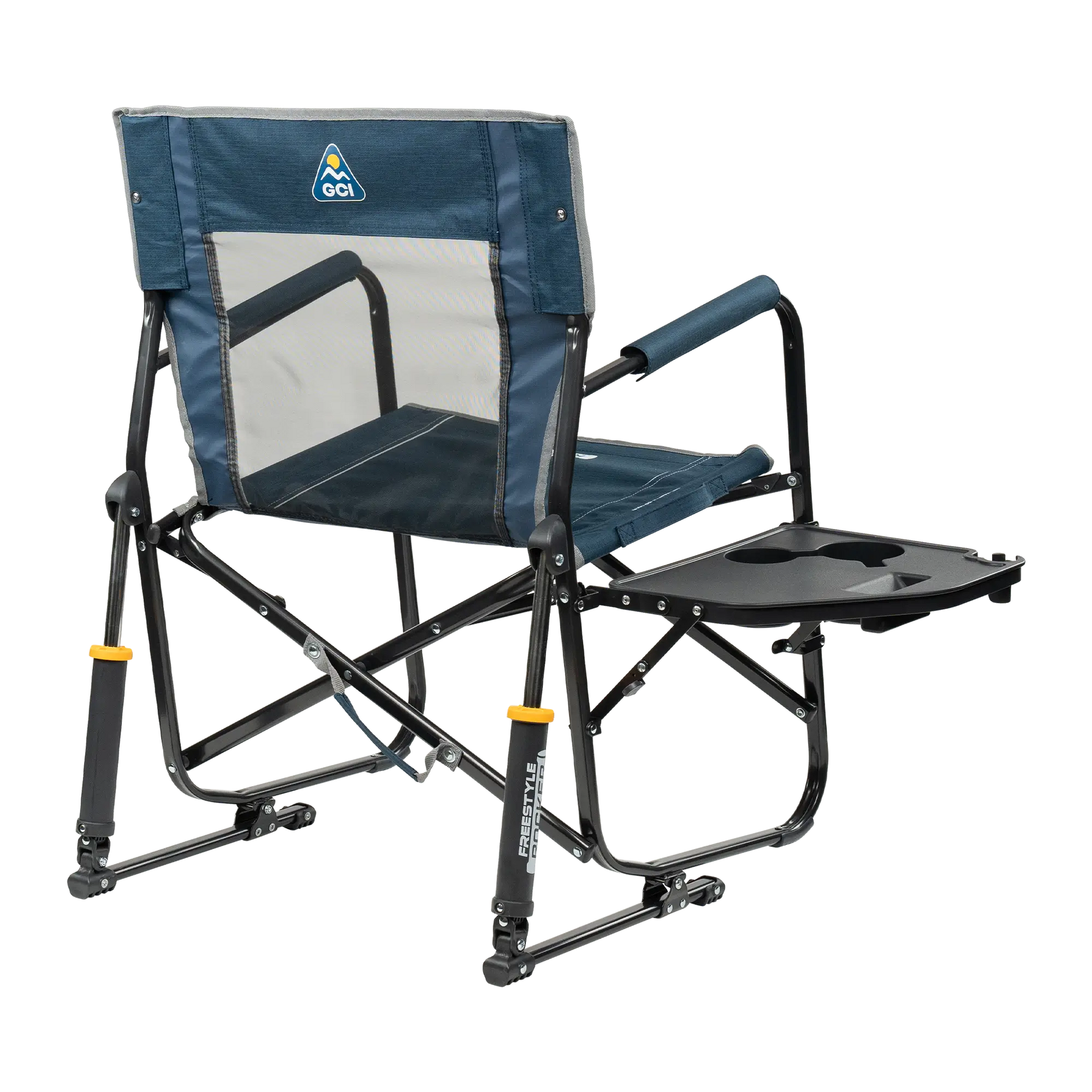Foldable Freestyle Rocker with Side Table - Camp Rocker Chair for Fishing & Beach Trips Detail