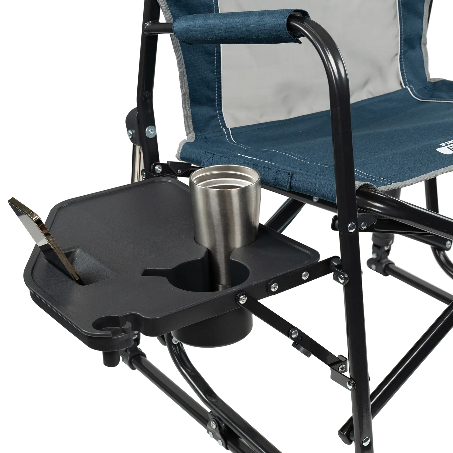 Foldable Freestyle Rocker with Side Table - Camp Rocker Chair for Fishing & Beach Trips Detail