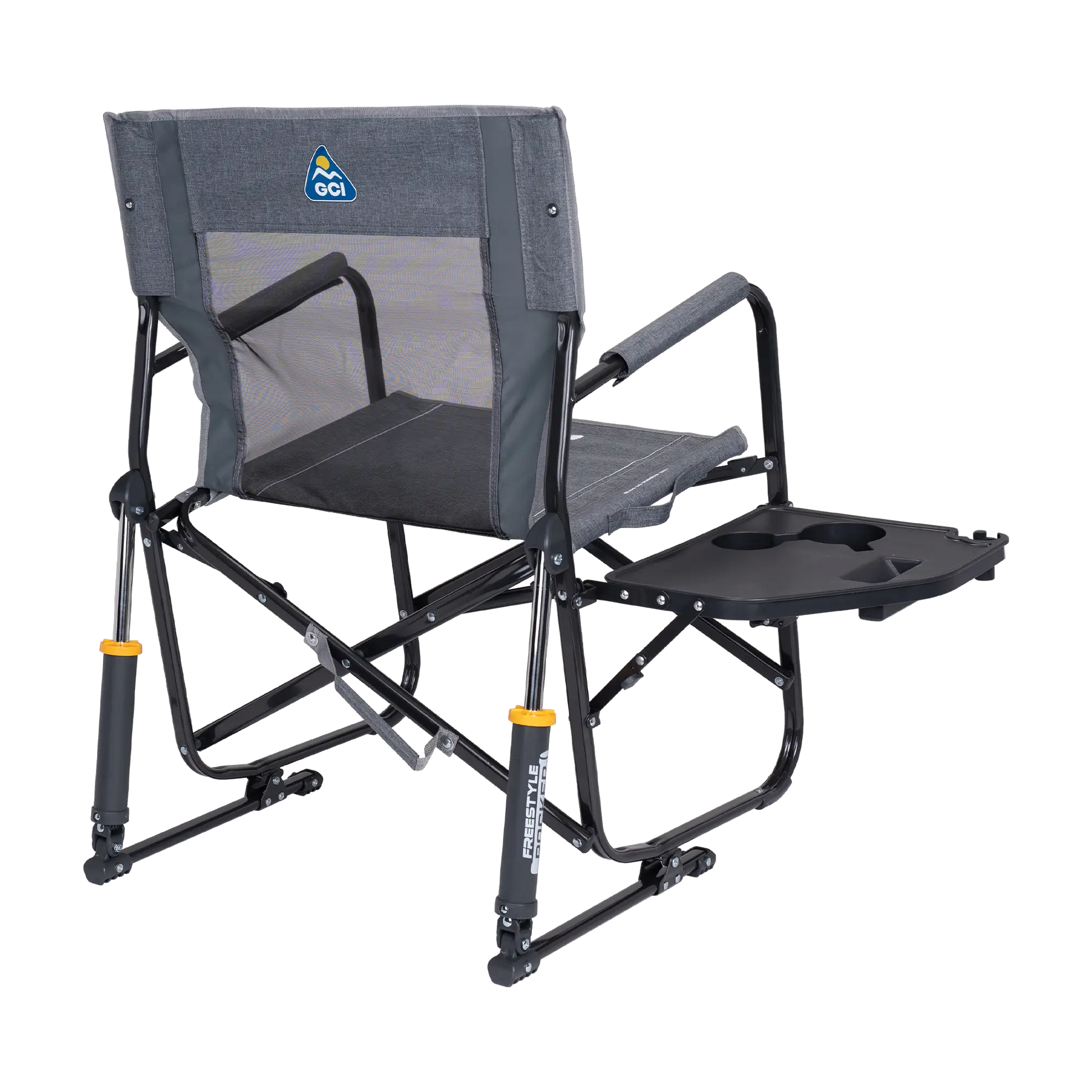 Foldable Freestyle Rocker with Side Table - Camp Rocker Chair for Fishing & Beach Trips Detail