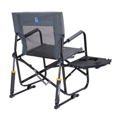 Foldable Freestyle Rocker with Side Table - Camp Rocker Chair for Fishing & Beach Trips Detail