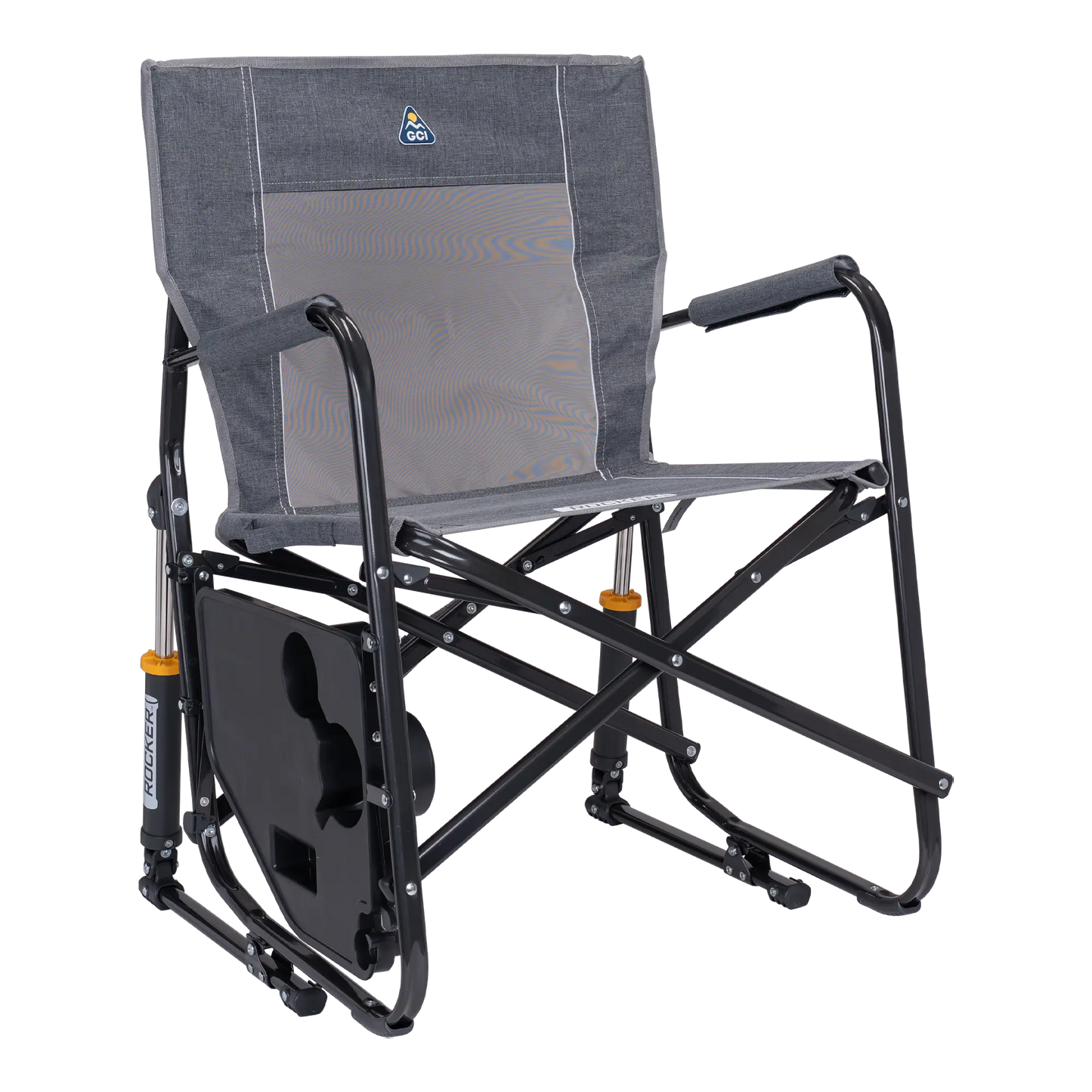 Foldable Freestyle Rocker with Side Table - Camp Rocker Chair for Fishing & Beach Trips Detail