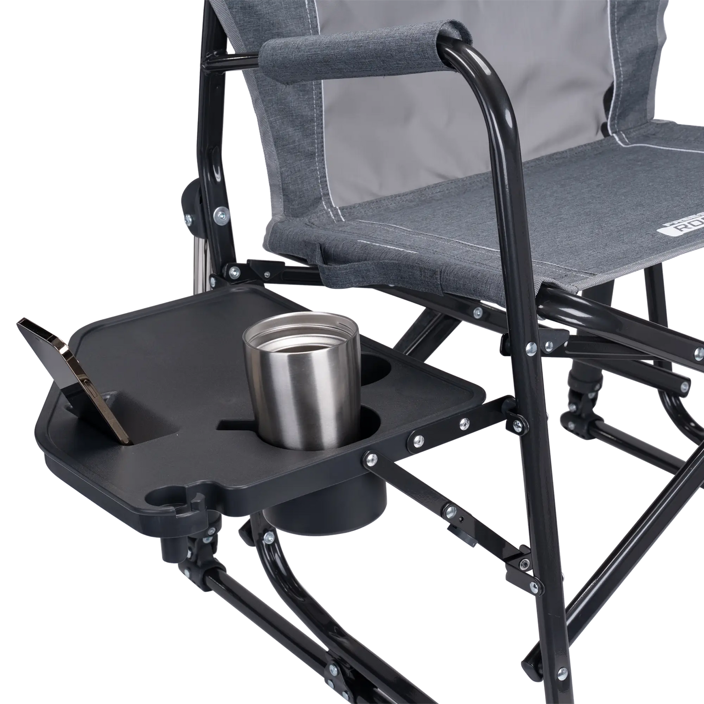 Foldable Freestyle Rocker with Side Table - Camp Rocker Chair for Fishing & Beach Trips Detail