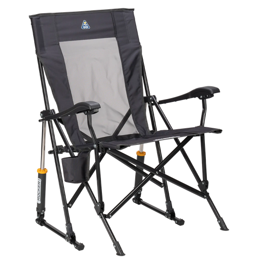 Ergonomic Portable RoadTrip Rocker - Rocker Chair for Camping & Lawns - Dark Charcoal