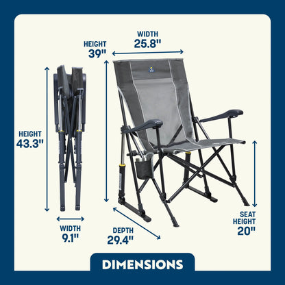 Ergonomic Portable RoadTrip Rocker - Rocker Chair for Camping & Lawns Detail