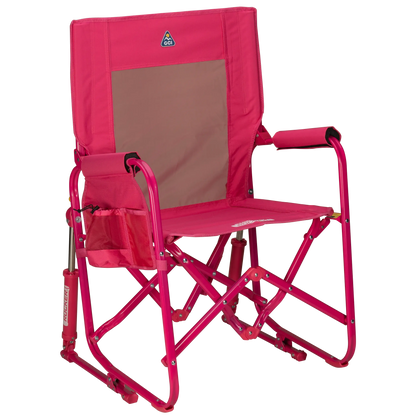 Premium All-Weather Stowaway Rocker - Folding Rocking Chair - Perfect for Tailgating - Bright Pink