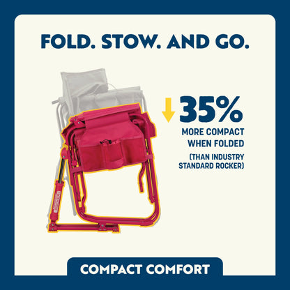 Premium All-Weather Stowaway Rocker - Folding Rocking Chair - Perfect for Tailgating Detail