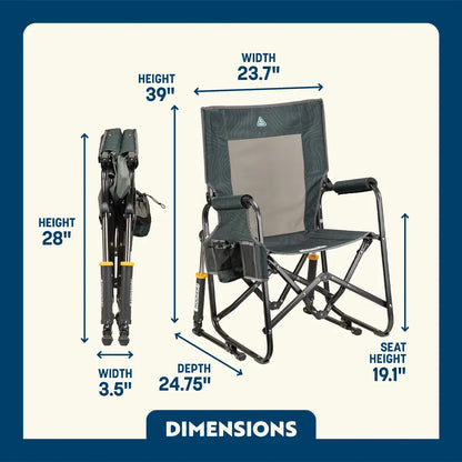 Premium All-Weather Stowaway Rocker - Folding Rocking Chair - Perfect for Tailgating Detail
