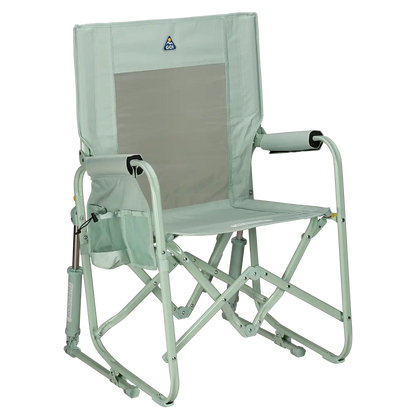 Premium All-Weather Stowaway Rocker - Folding Rocking Chair - Perfect for Tailgating - Pastel Green