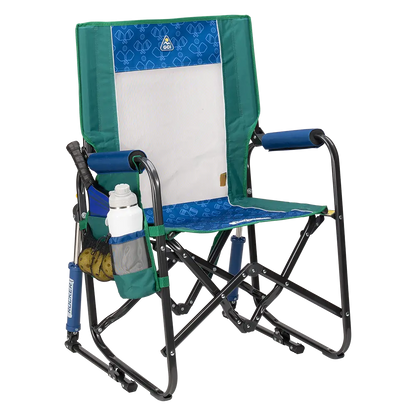 Premium All-Weather Stowaway Rocker - Folding Rocking Chair - Perfect for Tailgating - Pickleball Green