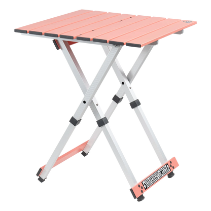 Slim-Fold Compact Camp Table 20 - Heavy Duty Aluminum Folding Picnic Table - Coral