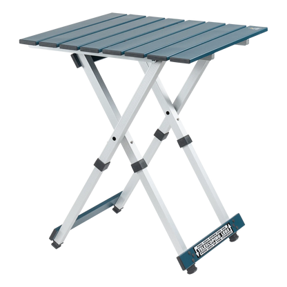 Slim-Fold Compact Camp Table 20 - Heavy Duty Aluminum Folding Picnic Table - Teal