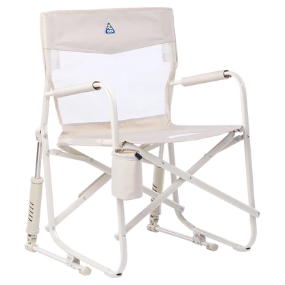Premium All-Weather Freestyle Rocker Elite - Camp Rocker Chair for Fishing & Beach Trips - Soft Neutral
