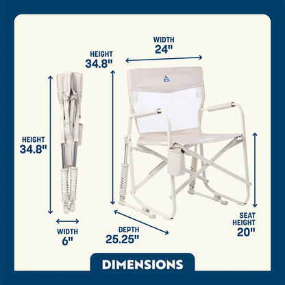 Premium All-Weather Freestyle Rocker Elite - Camp Rocker Chair for Fishing & Beach Trips Detail