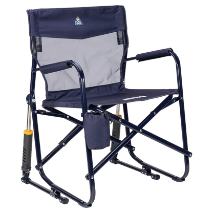 Premium All-Weather Freestyle Rocker Elite - Camp Rocker Chair for Fishing & Beach Trips - Rich Blue