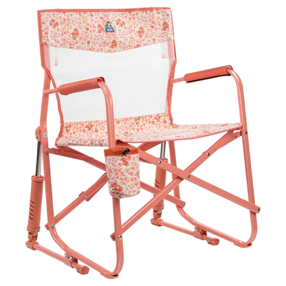 Premium All-Weather Freestyle Rocker Elite - Camp Rocker Chair for Fishing & Beach Trips - Pink Sundress