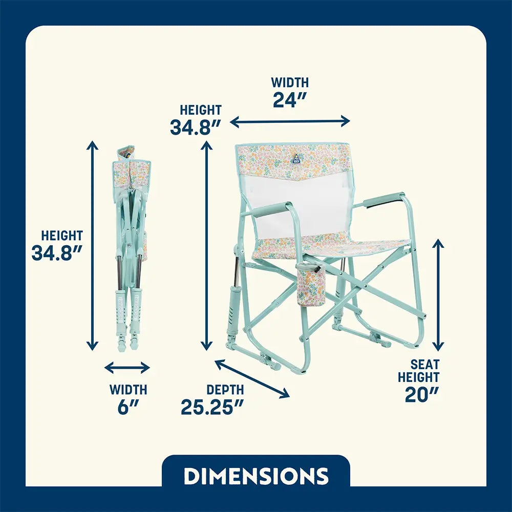 Premium All-Weather Freestyle Rocker Elite - Camp Rocker Chair for Fishing & Beach Trips Detail