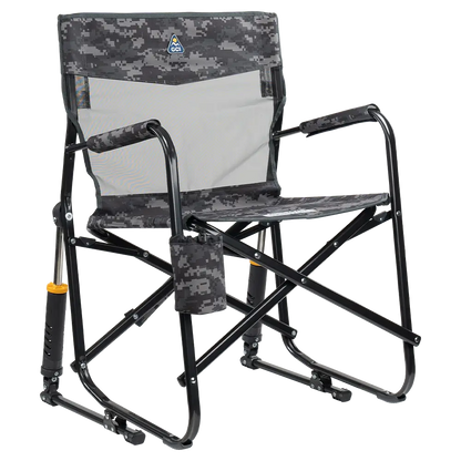 Premium All-Weather Freestyle Rocker Elite - Camp Rocker Chair for Fishing & Beach Trips - Cool Gray Camo