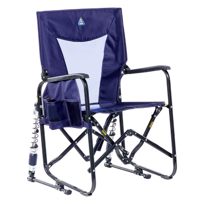 Foldable Adjustable Rocker - Rocker Chair for Camping & Lawns - Rich Blue