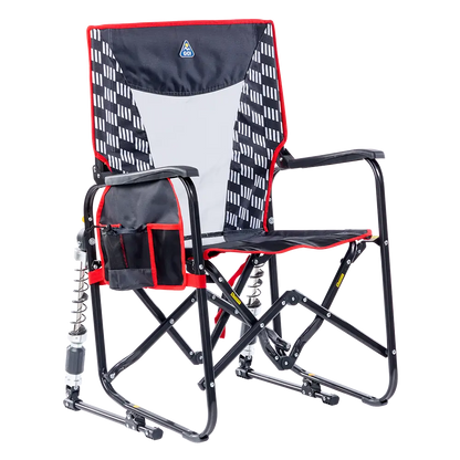 Foldable Adjustable Rocker - Rocker Chair for Camping & Lawns - Charcoal Racing