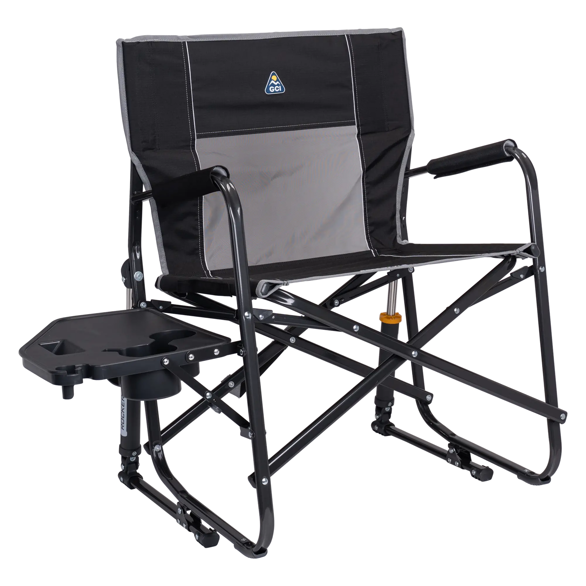 Ultra-Comfortable Freestyle Rocker XL with Side Table - Rocker Chair for Camping & Lawns - Black
