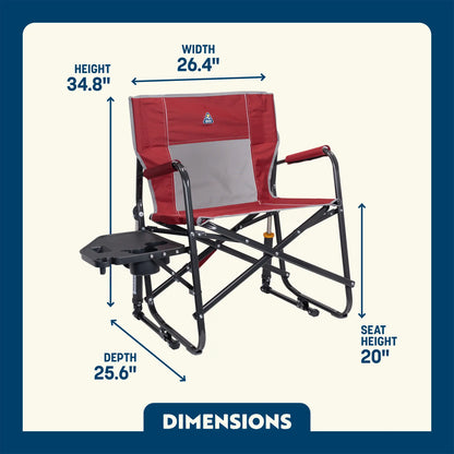 Ultra-Comfortable Freestyle Rocker XL with Side Table - Rocker Chair for Camping & Lawns Detail