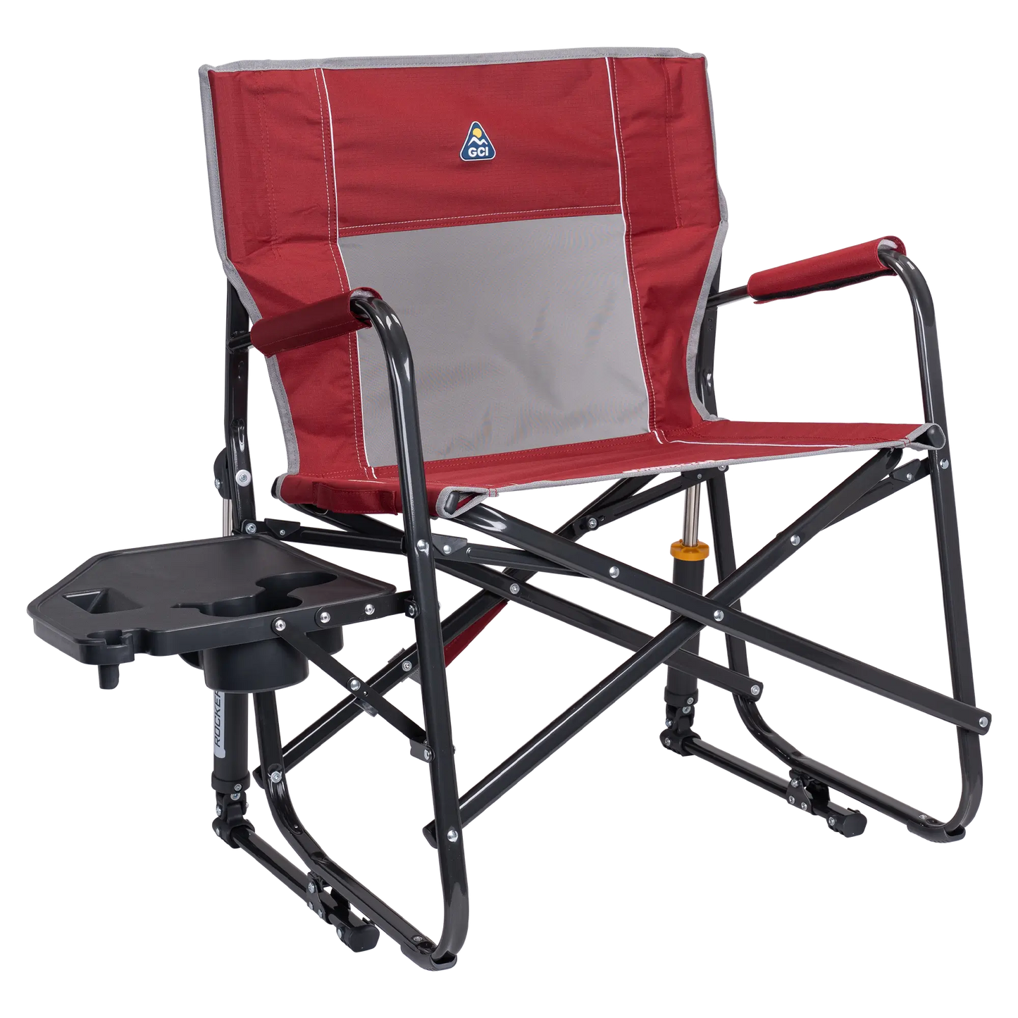 Ultra-Comfortable Freestyle Rocker XL with Side Table - Rocker Chair for Camping & Lawns - Cinnamon