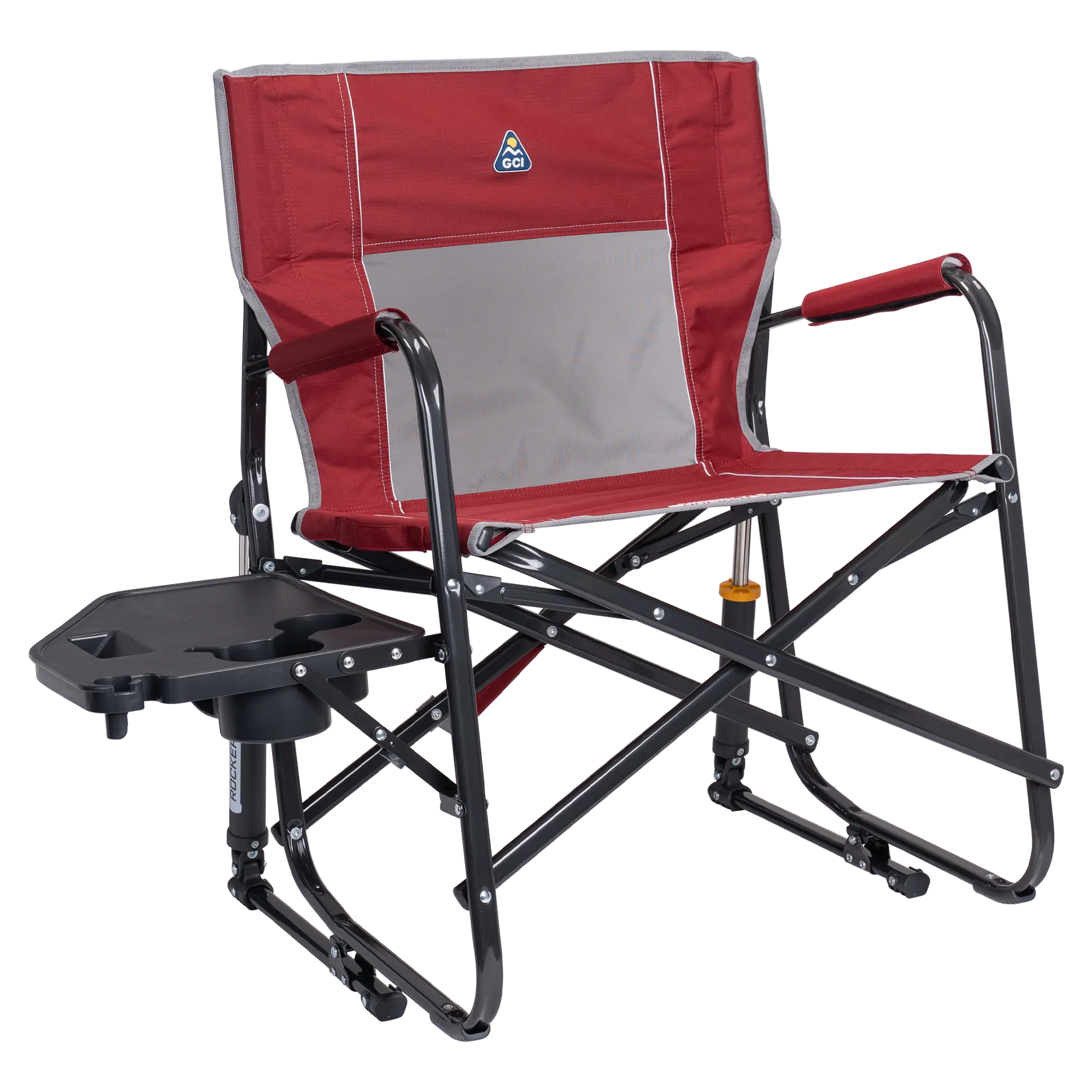 Ultra-Comfortable Freestyle Rocker XL with Side Table - Rocker Chair for Camping & Lawns - Cinnamon