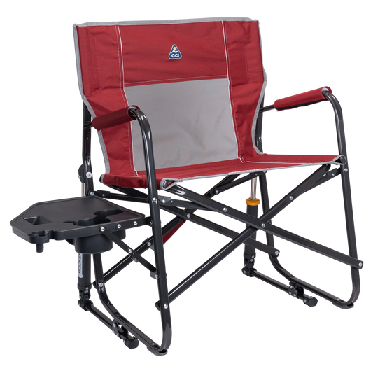 Ultra-Comfortable Freestyle Rocker XL with Side Table - Rocker Chair for Camping & Lawns - Cinnamon