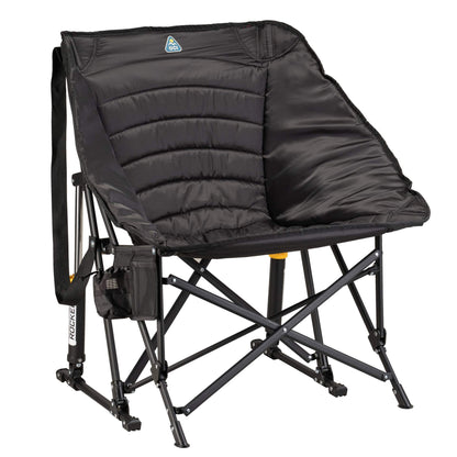 Premium All-Weather Puff Rocker - Outdoor Rocking Chairs with Dynamic Comfort Edge - Black
