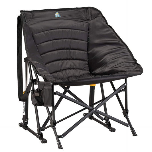Premium All-Weather Puff Rocker - Outdoor Rocking Chairs with Dynamic Comfort Edge - Black
