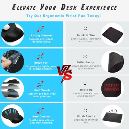 Smart Home DEMON CHEST ErgoComfort Gel Wrist Rest Mouse for Daily Use