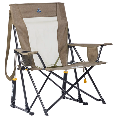 Ergonomic Portable Comfort Pro Rocker XL - Folding Rocking Chair - Perfect for Tailgating - Heathered Aged Fatigue