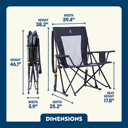 Ergonomic Portable Comfort Pro Rocker XL - Folding Rocking Chair - Perfect for Tailgating Detail