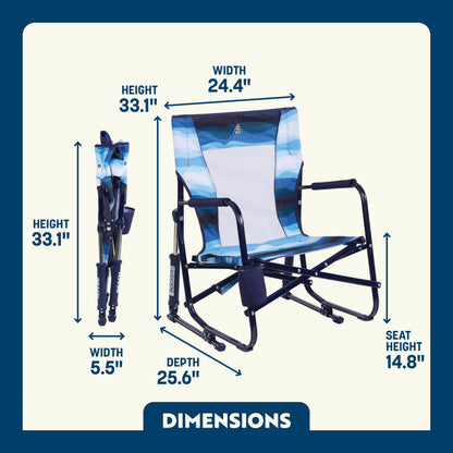 Ergonomic Portable Beach Rocker - Outdoor Rocking Chairs with Dynamic Comfort Edge Detail