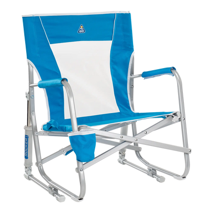 Ergonomic Portable Beach Rocker - Outdoor Rocking Chairs with Dynamic Comfort Edge - Saybrook Blue