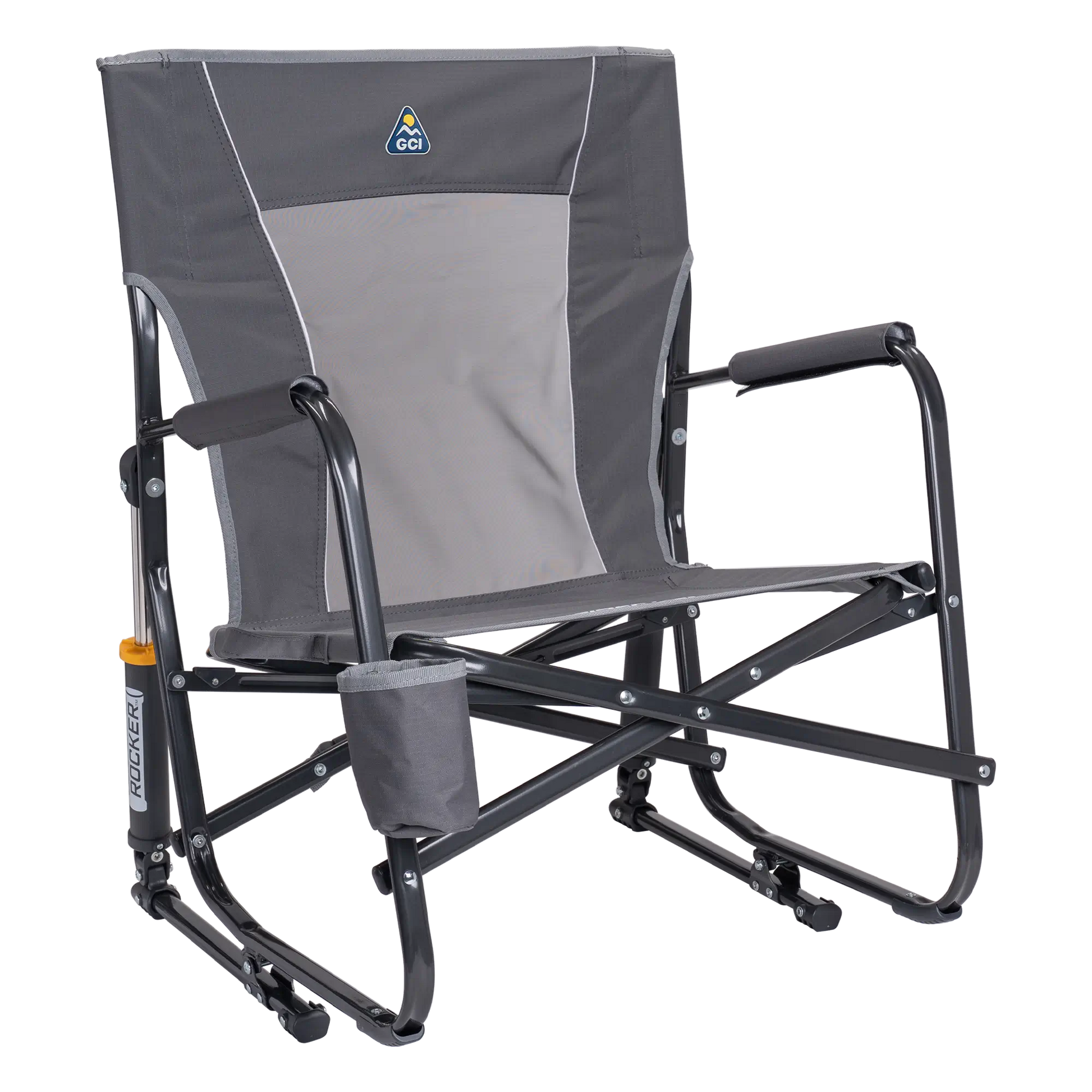 Premium All-Weather FirePit Rocker - Rocker Chair for Camping & Lawns - Pewter