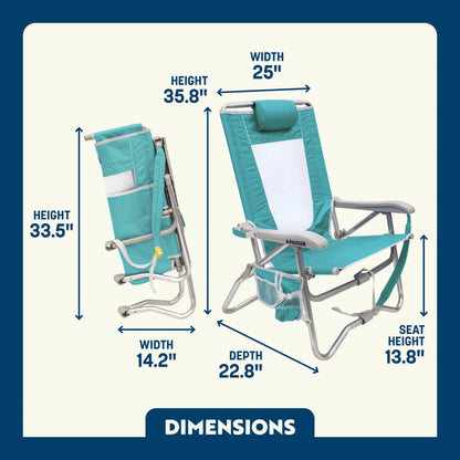 Ergonomic Portable Bi-Fold Beach Chair - Folding Rocking Chair - Perfect for Tailgating Detail