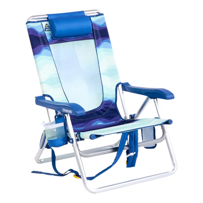 Ultra-Comfortable Backpack Beach Chair - Rocker Chair for Camping & Lawns - Wave